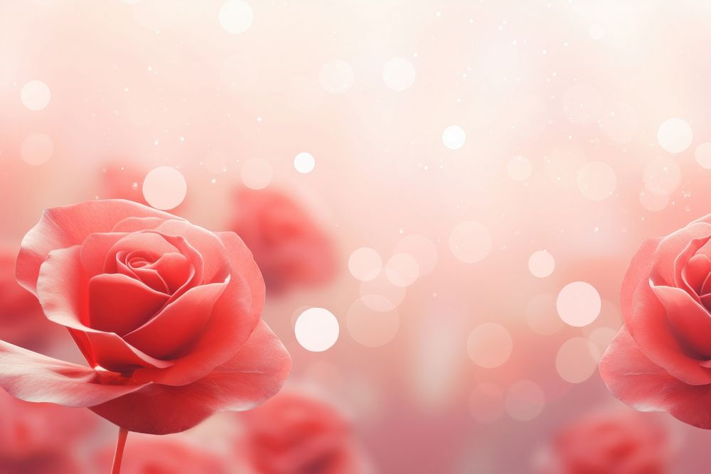 Red rose shape pattern bokeh effect background backgrounds abstract flower.