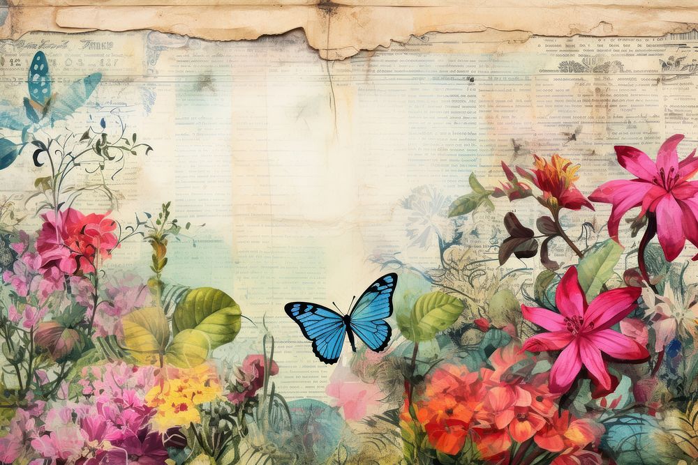 Watercolor ephemera border backgrounds butterfly painting.