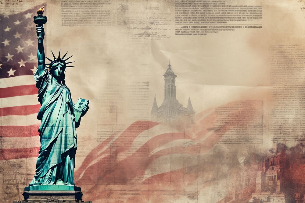 America landmarks ephemera border paper representation independence.