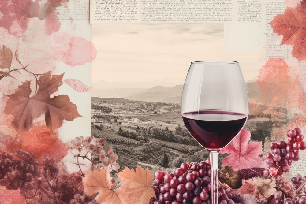 Wine glass landscapes vineyard drink refreshment.