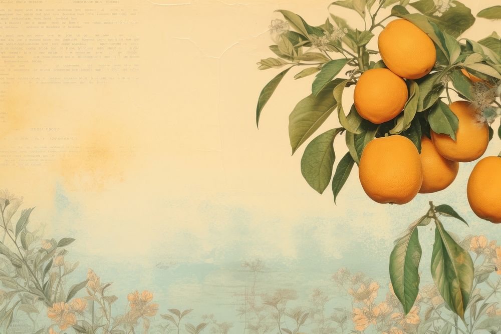 Orange fruits landscapes backgrounds grapefruit painting.