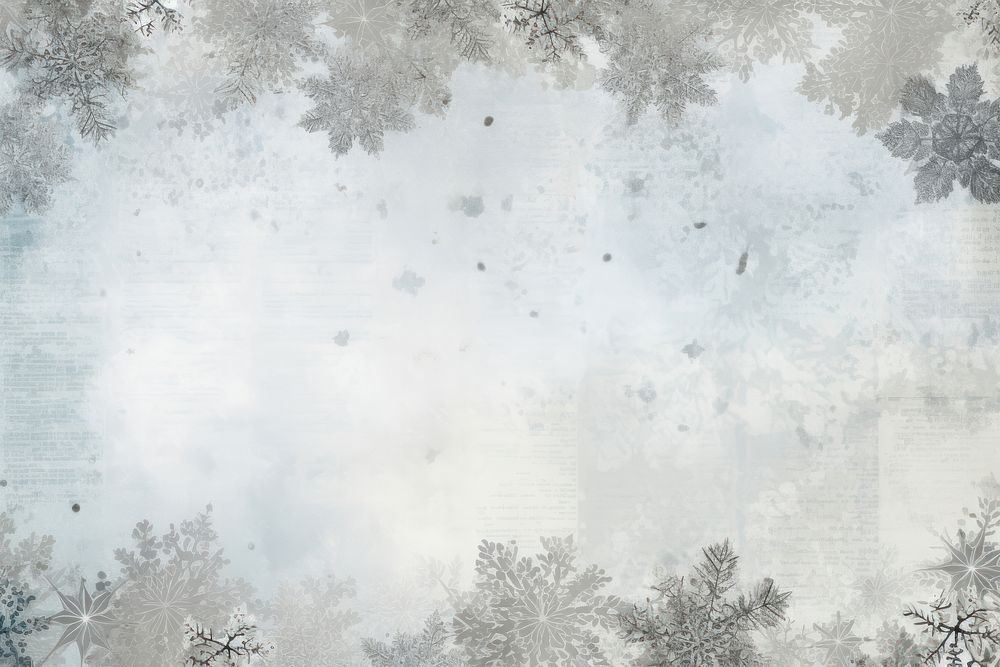 Snowflakes ephemera border backgrounds winter paper.