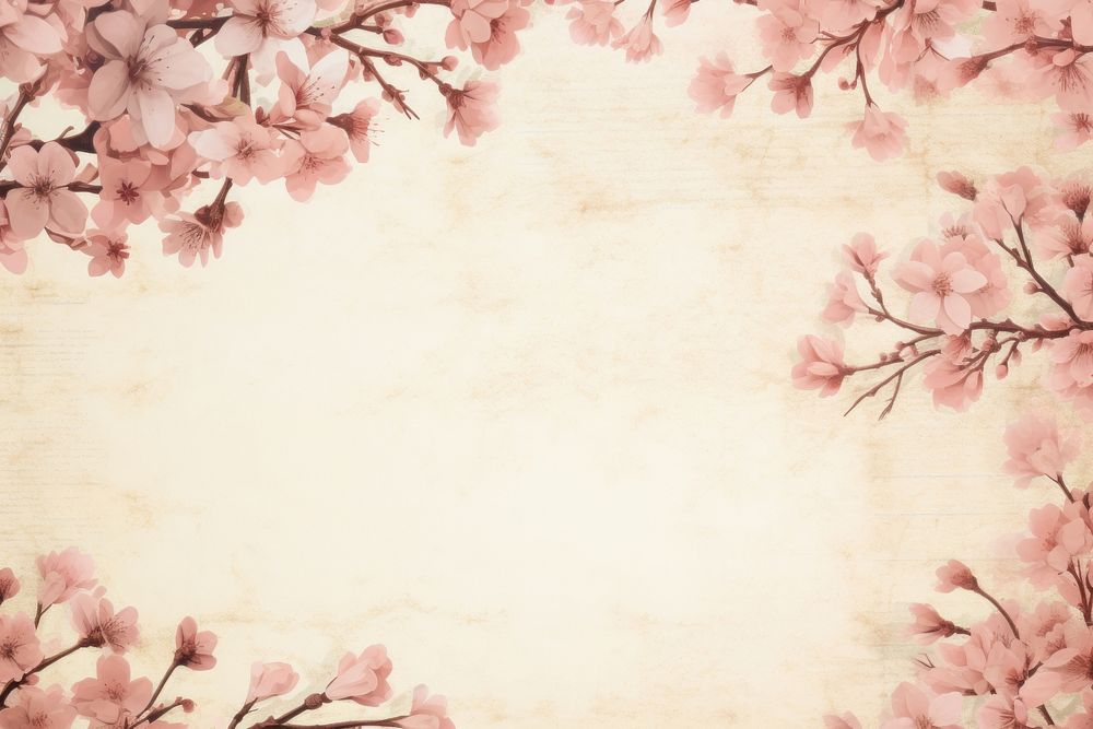 Cherry blossom ephemera border backgrounds flower plant.