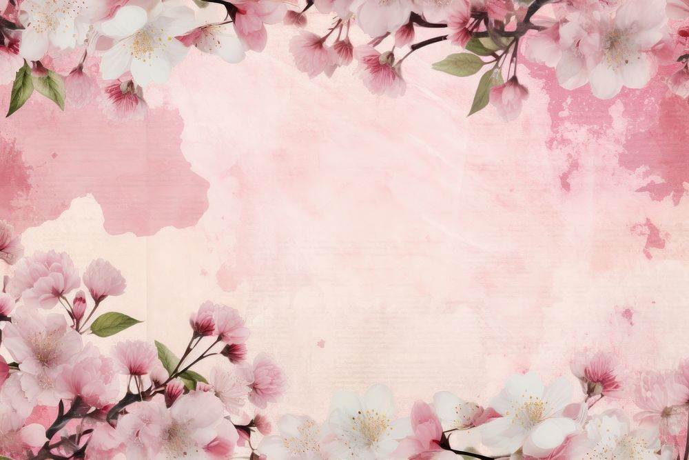 Cherry blossom ephemera border backgrounds flower plant.
