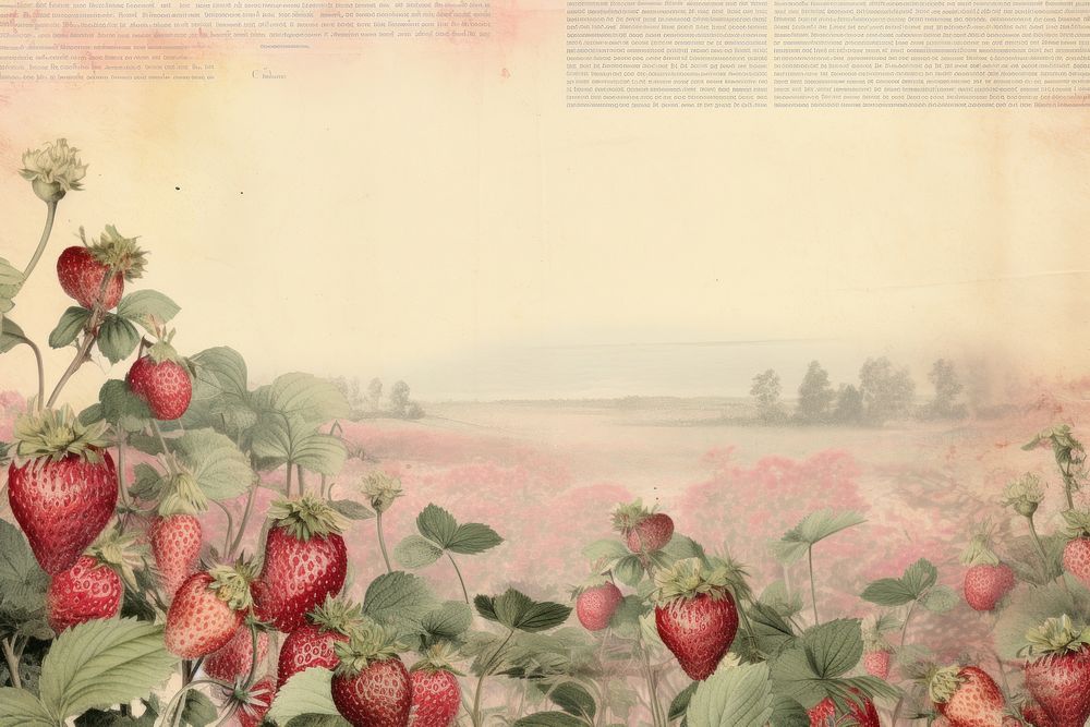 Strawberry landscapes plant fruit food.