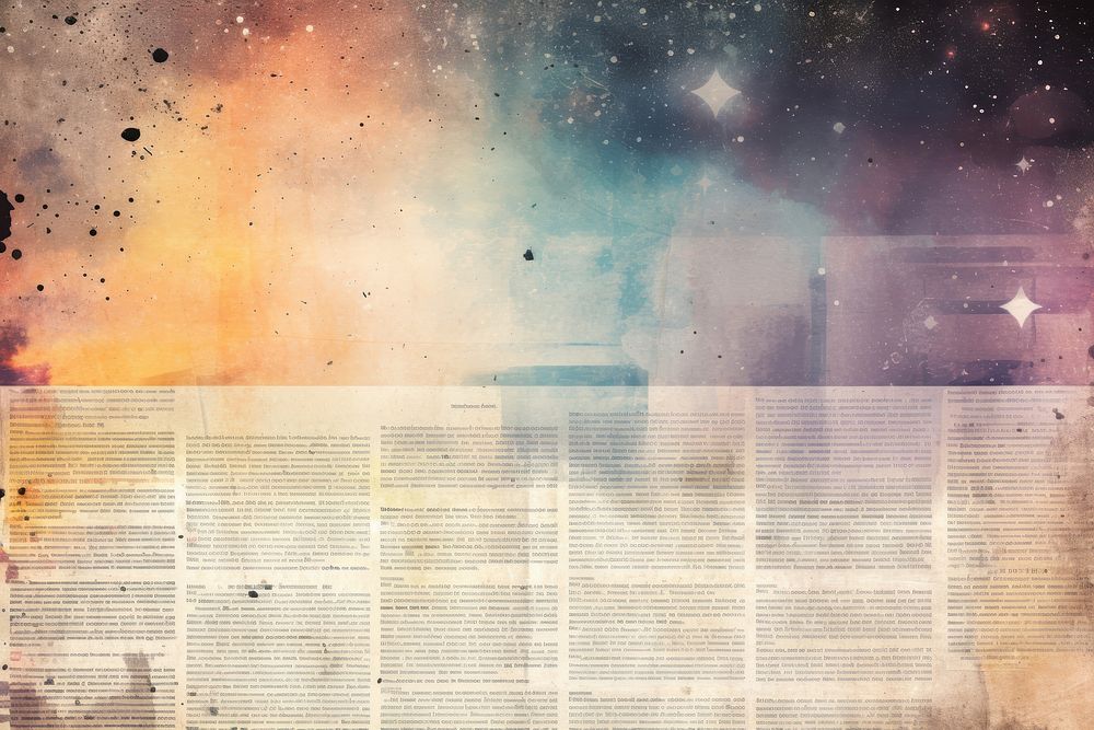 Minimal galaxy space landscapes backgrounds newspaper page.