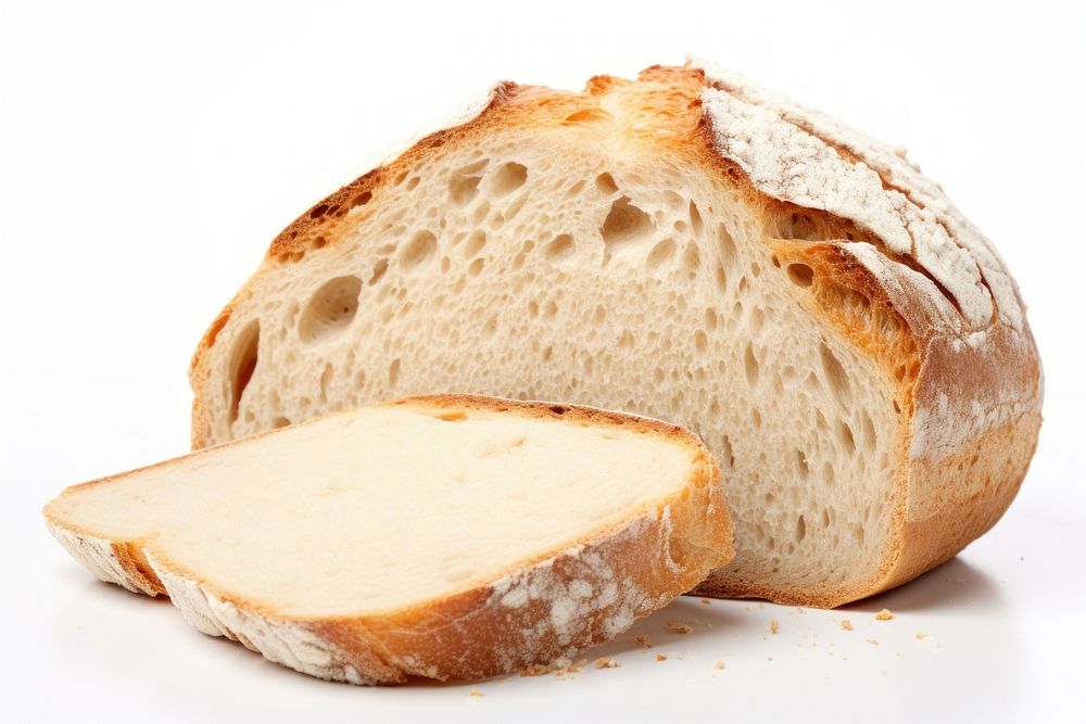 Bread bread food white background.