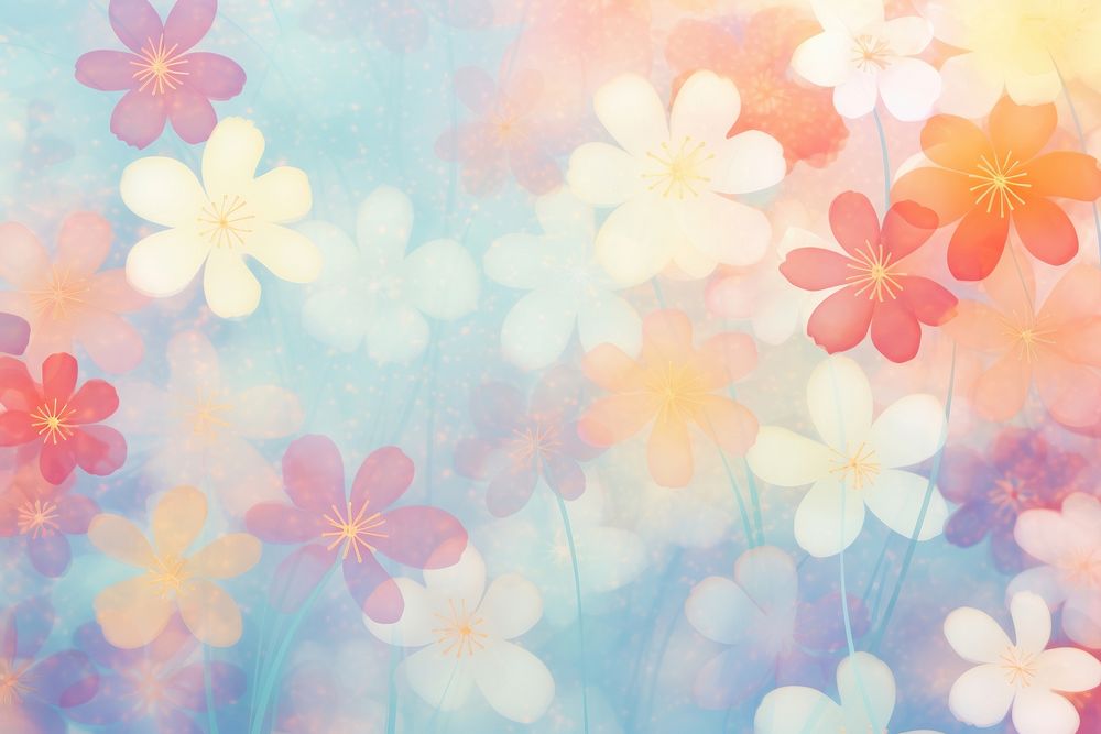 Flowers shape pattern bokeh effect background backgrounds outdoors nature.