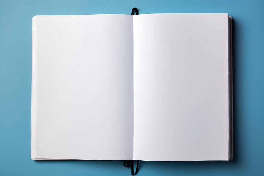 A white open notebook publication diary page.
