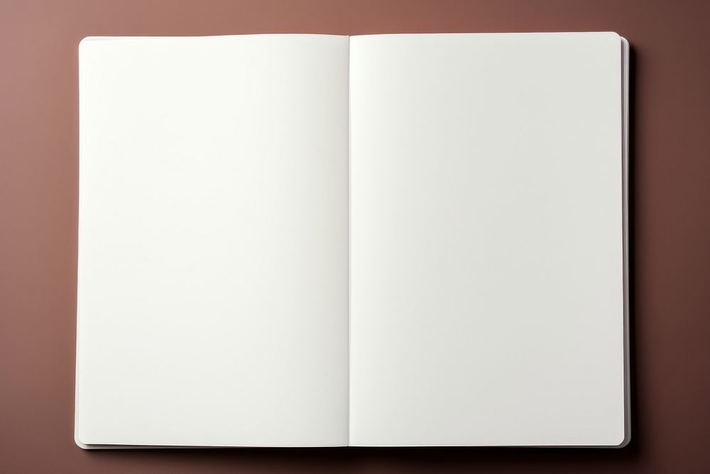 A white open notebook publication paper page.