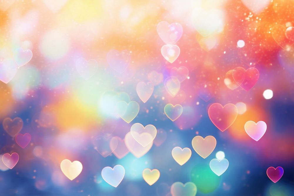 Heart shape pattern in bokeh effect background backgrounds outdoors nature.