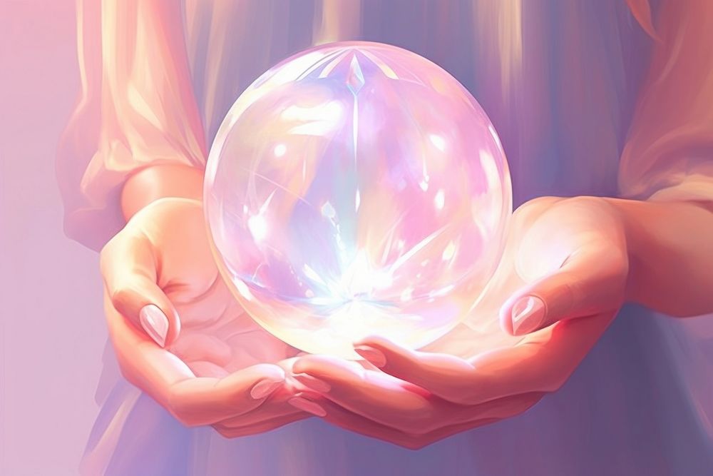 Magic crystal ball sphere art graphics.