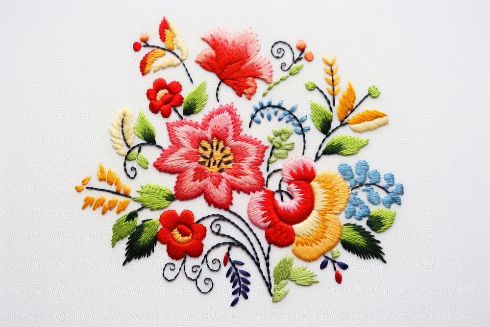 Shurch in embroidery style pattern creativity needlework.