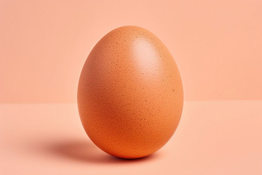 A brown chicken egg simplicity fragility freshness.