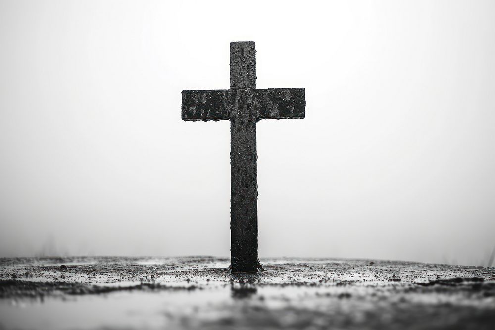 A cross cemetery outdoors symbol.