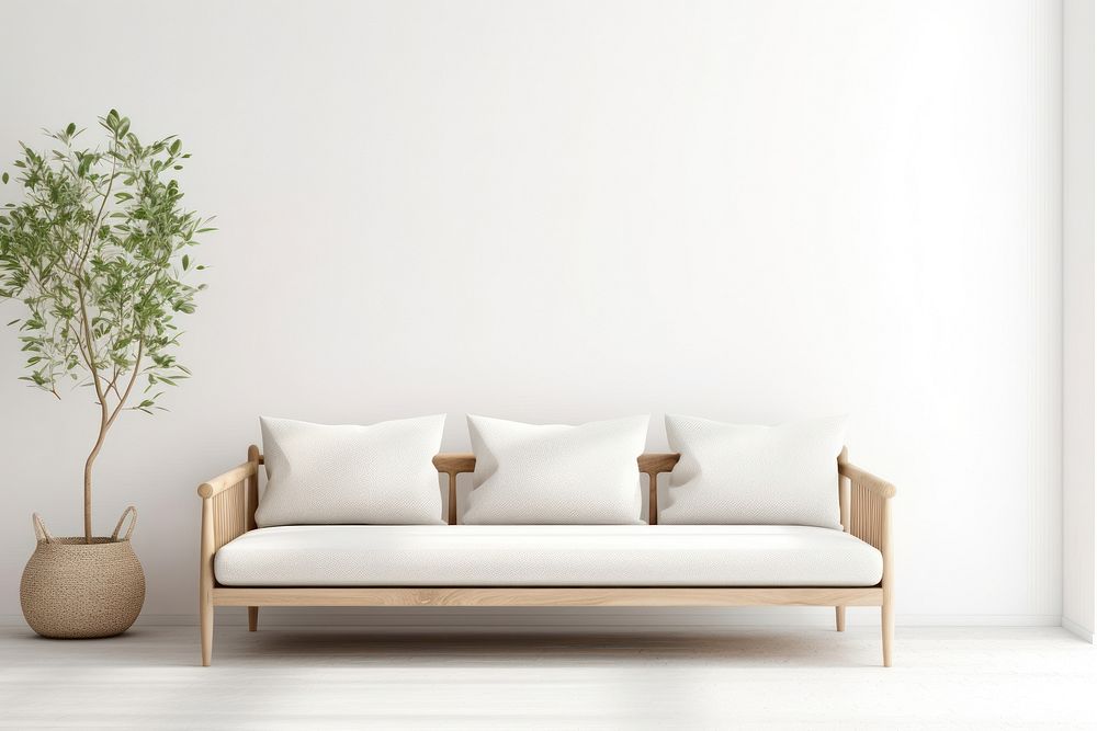 Sofa scandinavian style architecture furniture cushion.