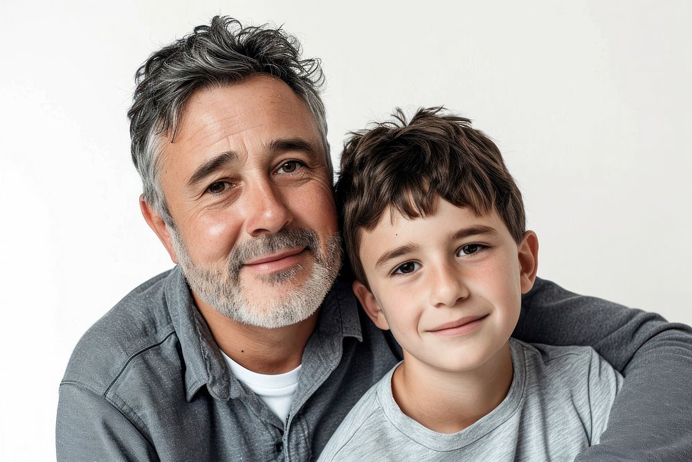 Father and son portrait adult child.