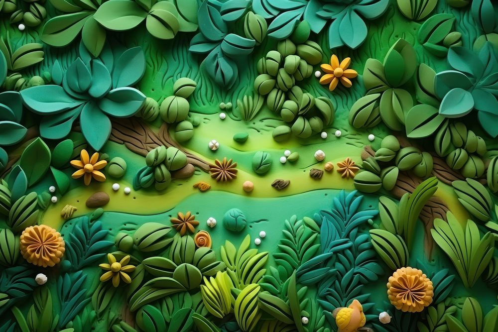 Plasticine of jungle backgrounds vegetation outdoors.