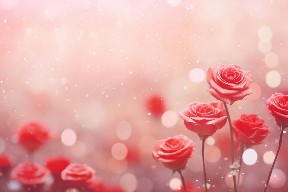 Red rose bokeh effect background backgrounds outdoors flower.