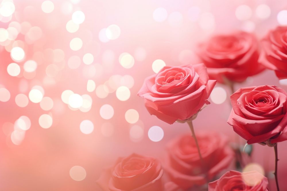 Red rose bokeh effect background backgrounds flower petal.