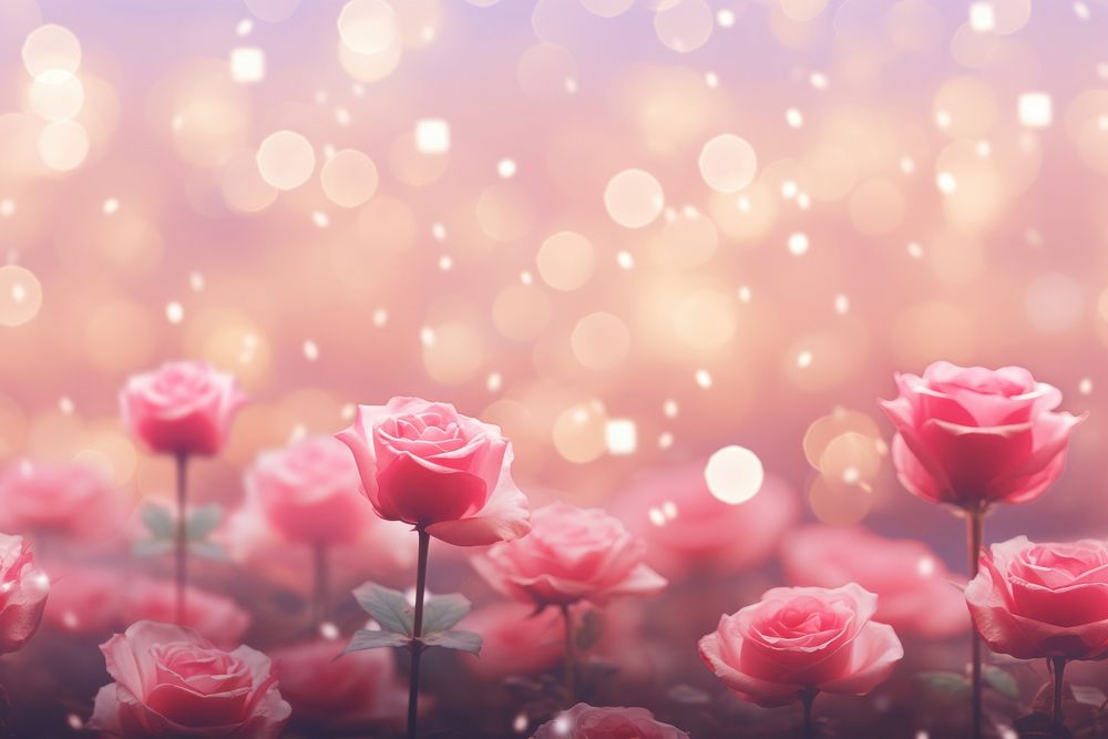 Red rose bokeh effect background backgrounds outdoors blossom.