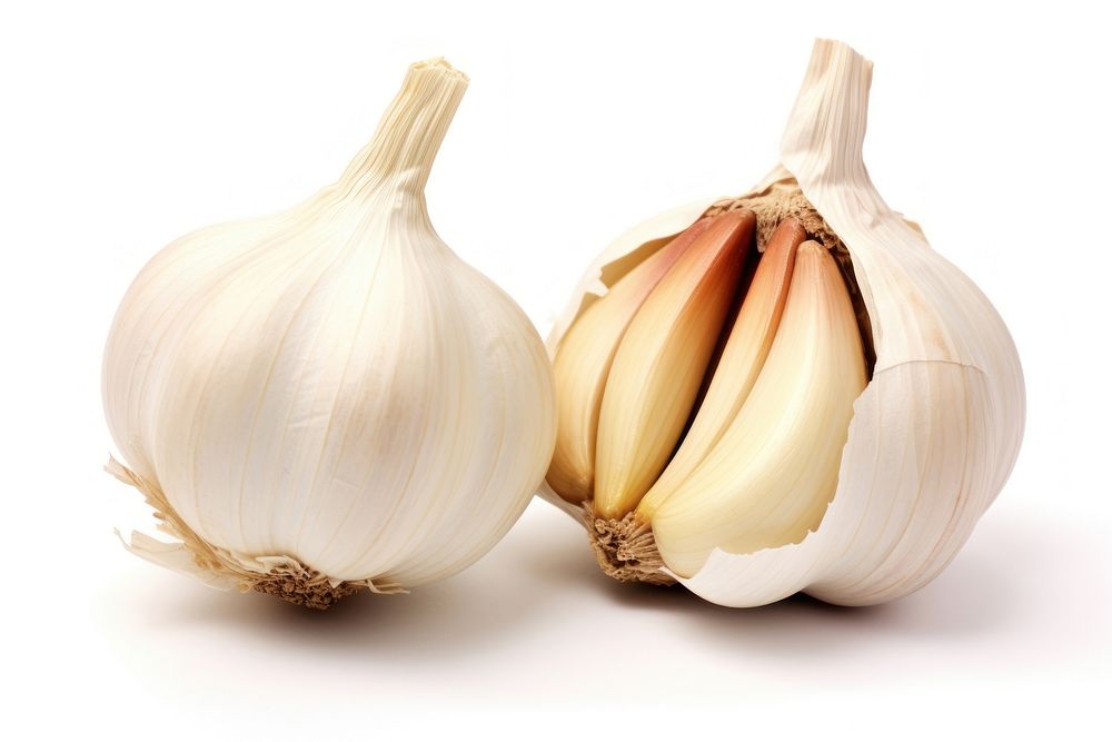 Ripe garlic vegetable plant food.