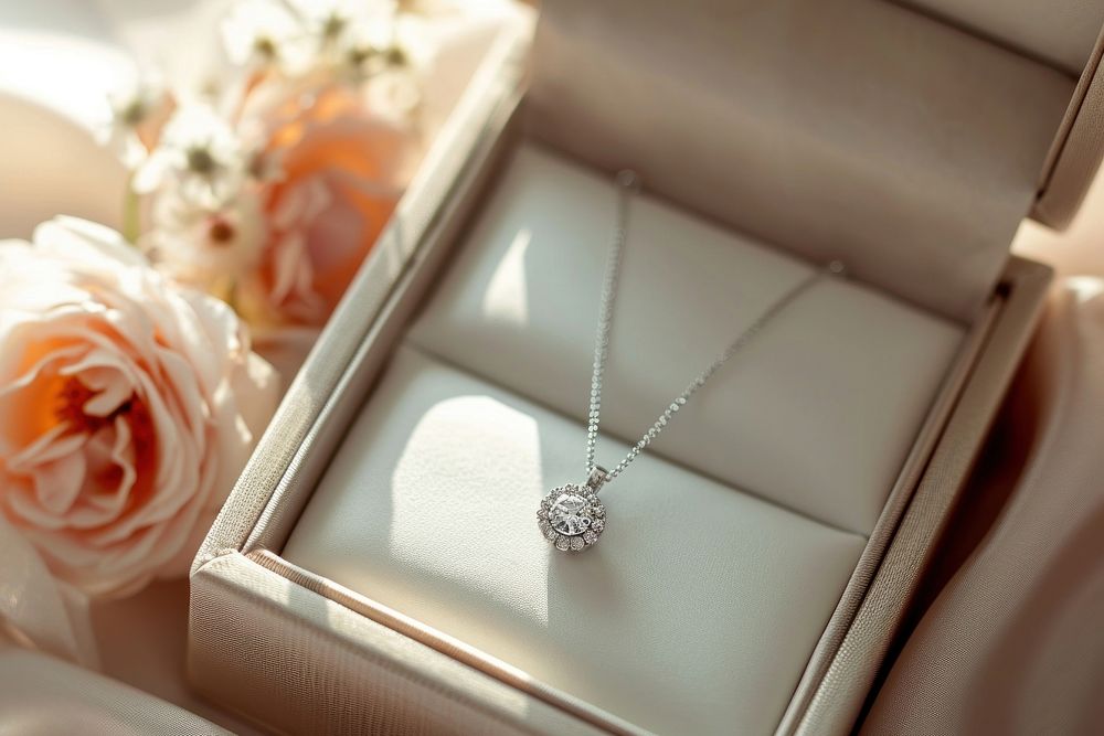 Necklace diamond jewelry pendant locket.