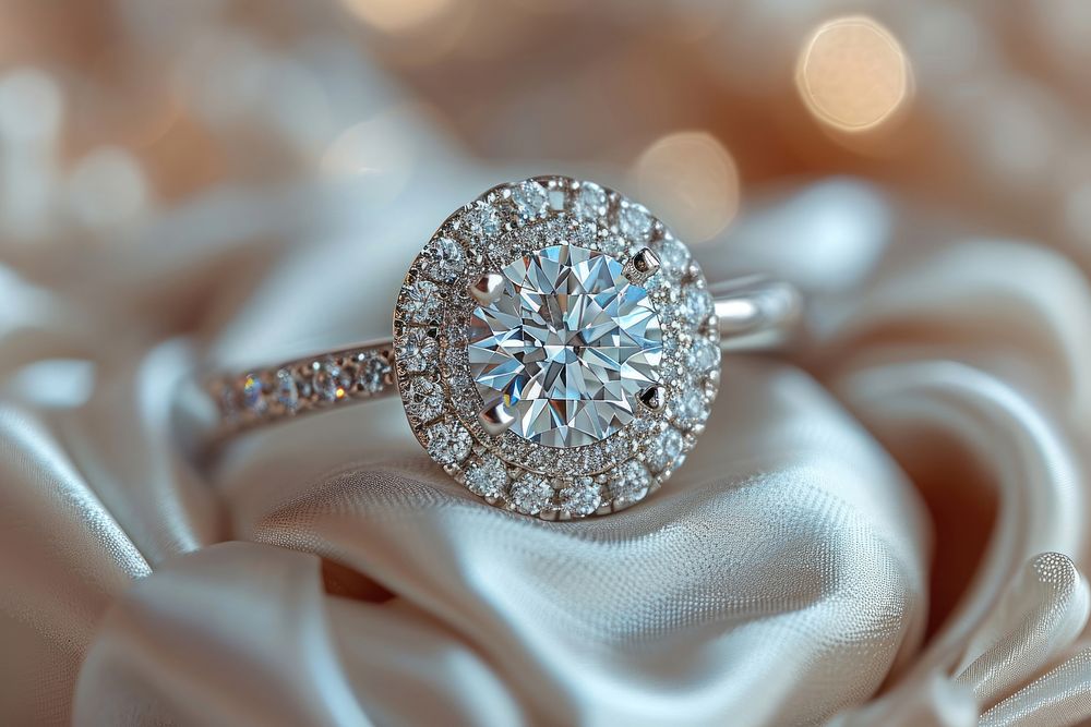 Ring diamond jewelry gemstone silver.