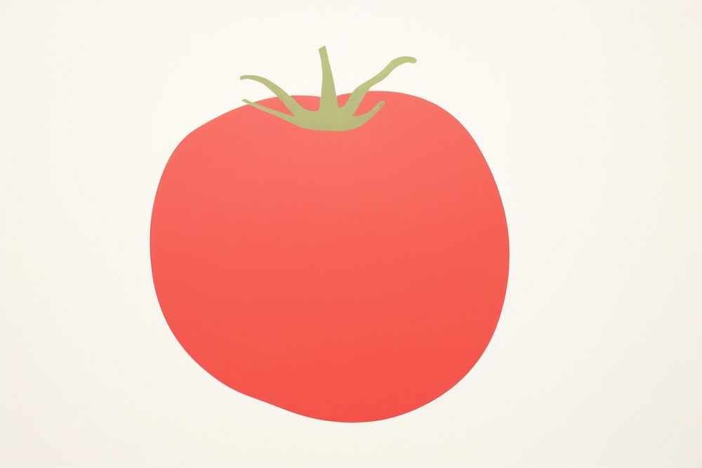 Tomato minimalist form fruit plant food.