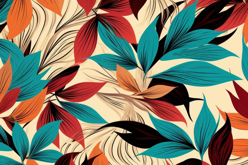 Tropical pattern backgrounds art. AI generated Image by rawpixel.