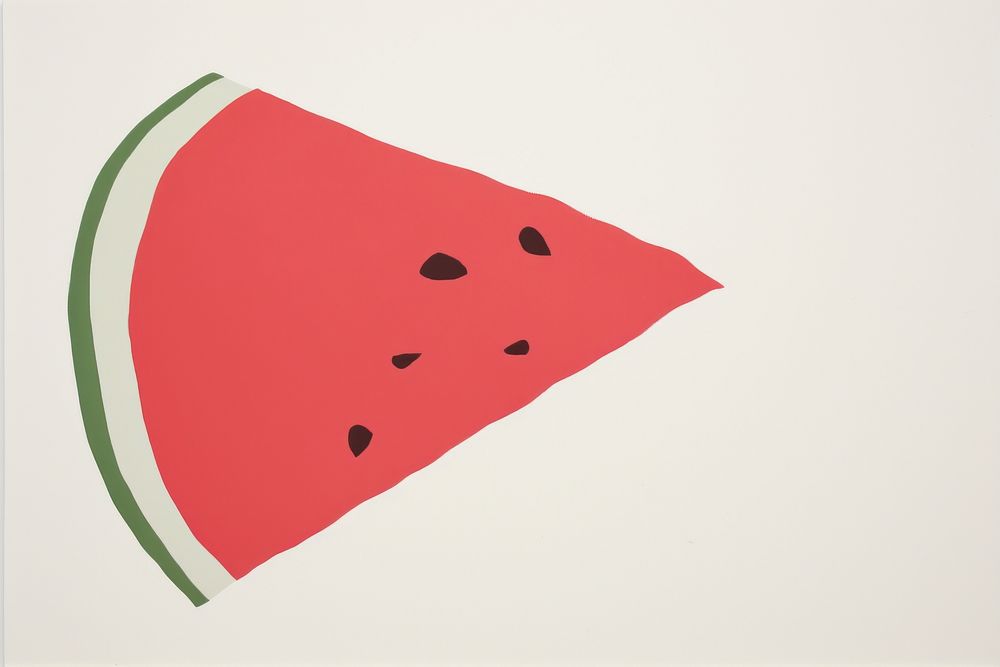 Watermelon minimalist form shape fruit food.