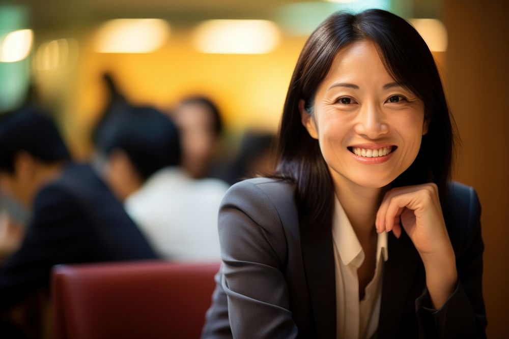 Businesswoman smiling looking adult. AI generated Image by rawpixel.