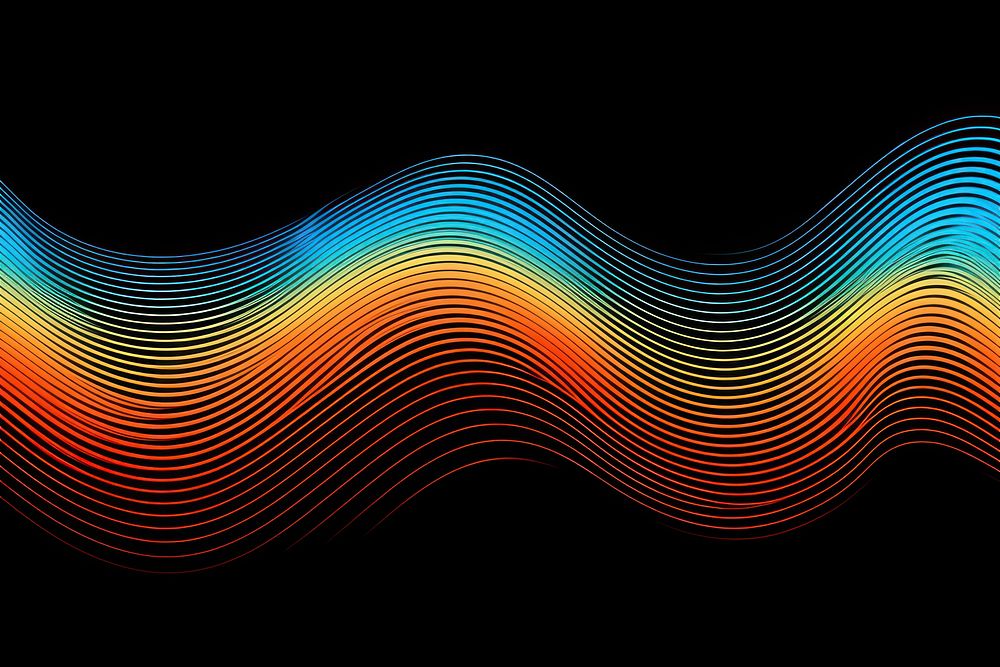 Music wave pattern art illuminated. AI generated Image by rawpixel.
