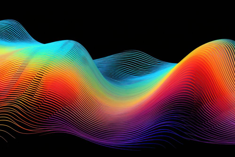 Music wave graphics pattern art. AI generated Image by rawpixel.