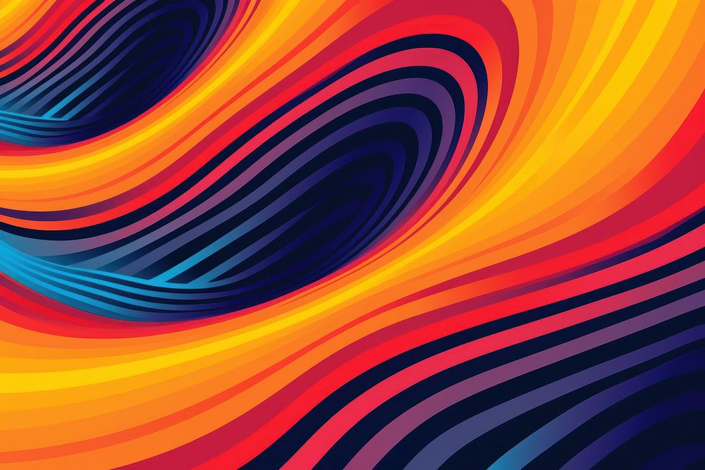 Psychedelic line graphics pattern art. AI generated Image by rawpixel.
