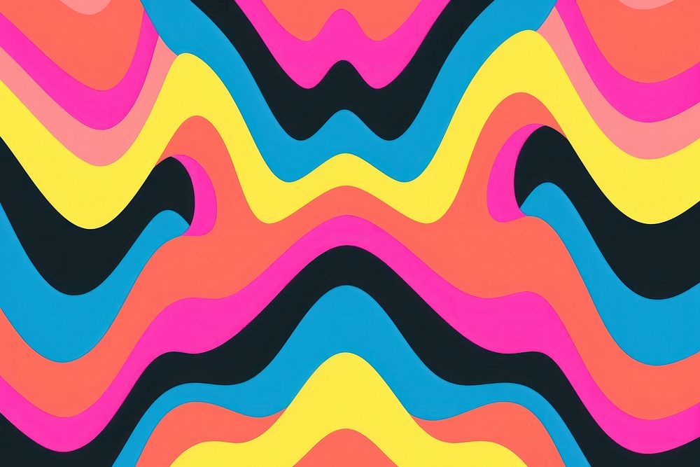 Psychedelic line art graphics pattern. AI generated Image by rawpixel.