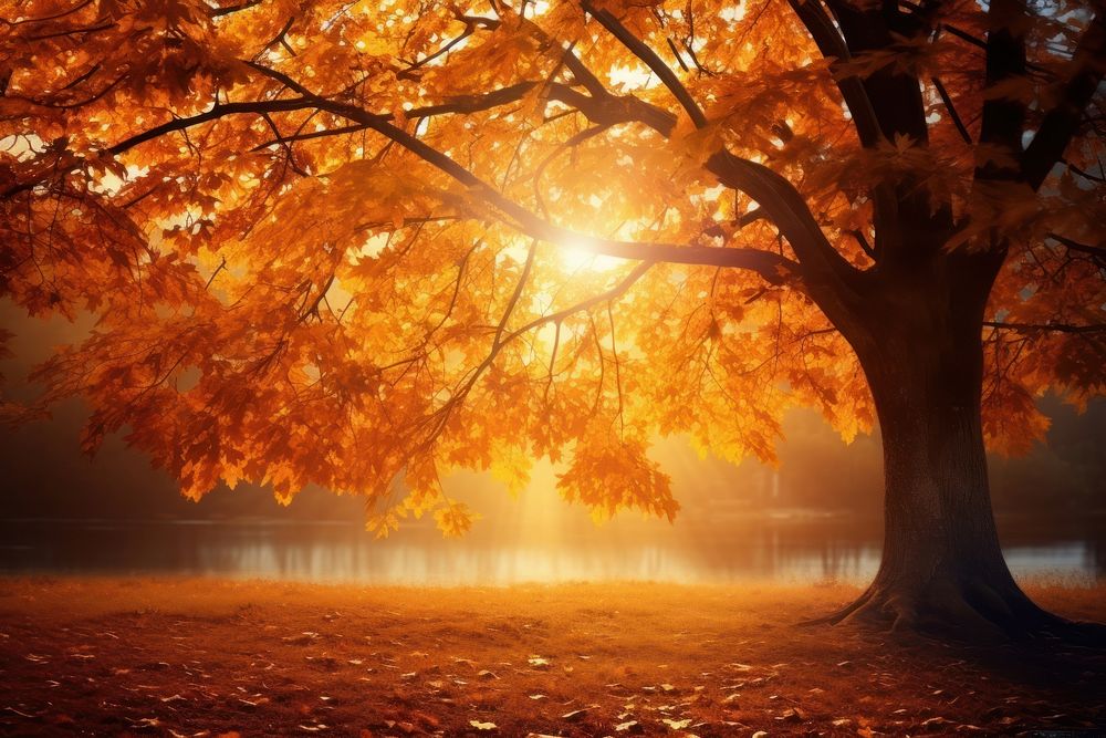 Autumn tree outdoors backgrounds nature.