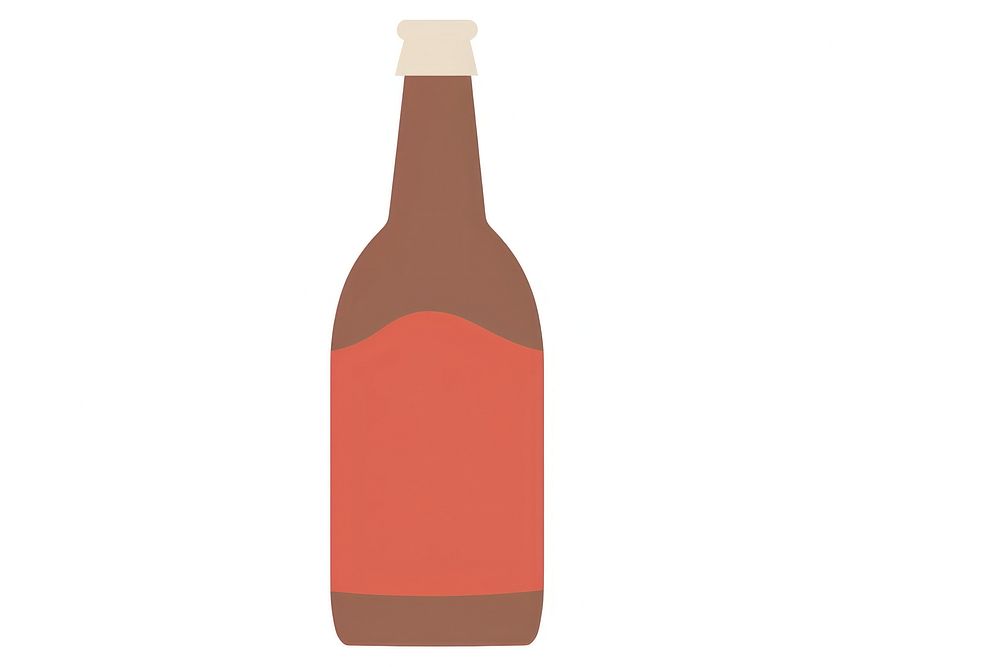 Beer minimalist form bottle drink wine.