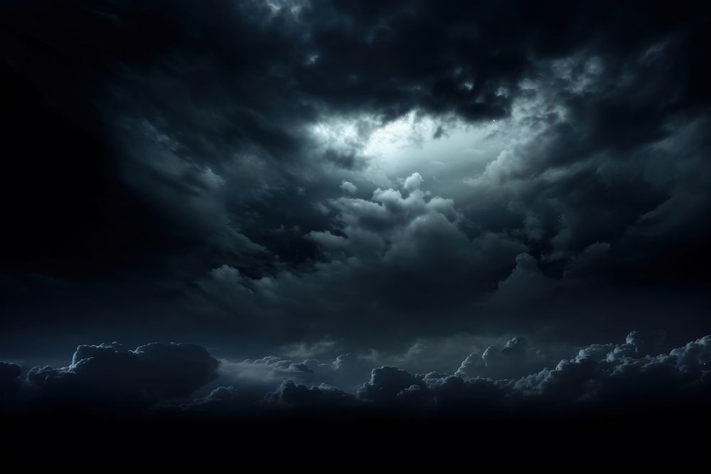  Black sky wallpaper thunderstorm outdoors nature. AI generated Image by rawpixel.