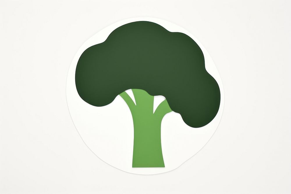 Broccoli minimalist form broccoli vegetable shape.