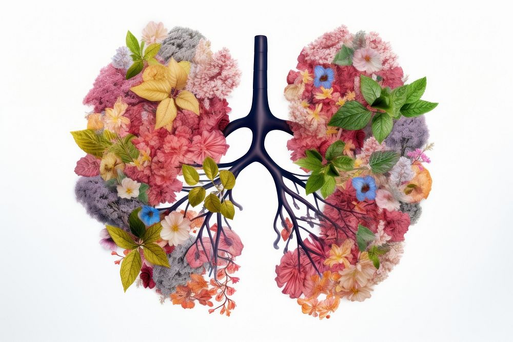 Lungs flower plant tomography.