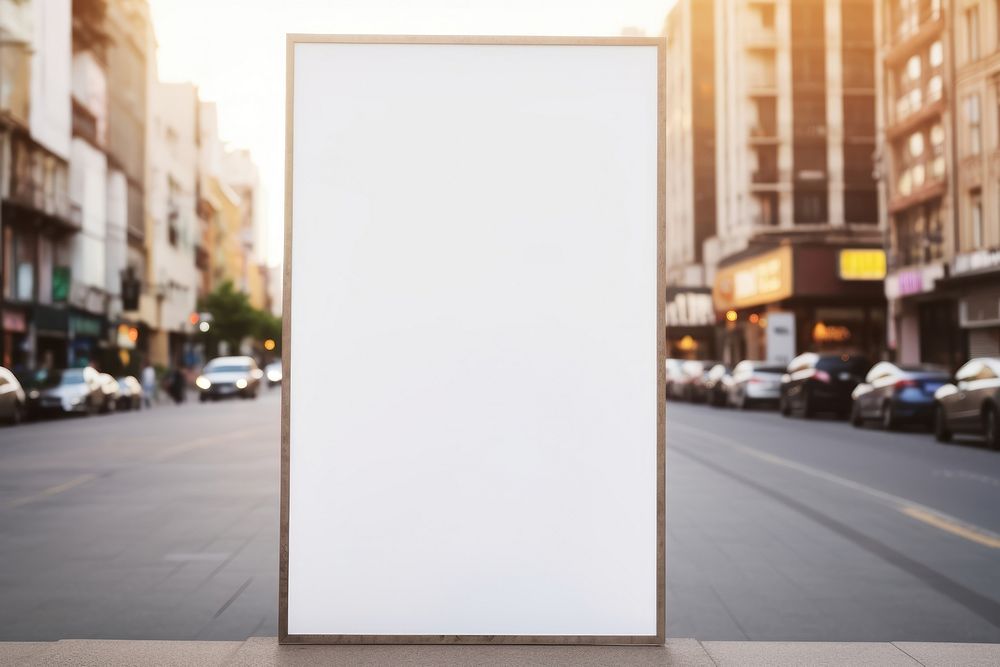 Blank sign  street transportation advertisement.