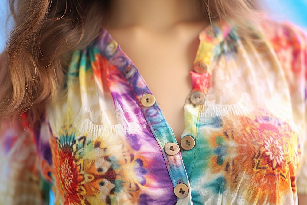 Hippie shirt blouse midsection hairstyle. AI generated Image by rawpixel.