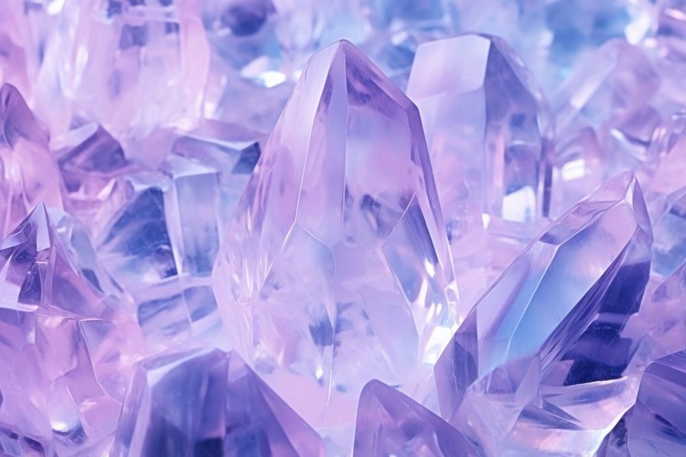  Crystal aesthetic background backgrounds gemstone amethyst. AI generated Image by rawpixel.