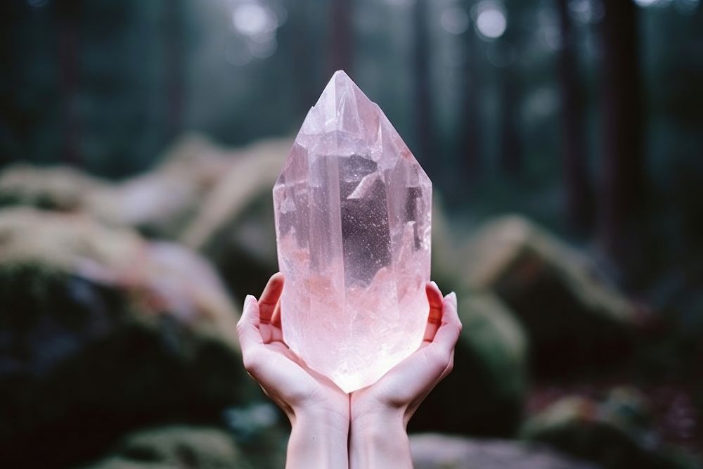 Crystal healing mineral jewelry crystal. AI generated Image by rawpixel.