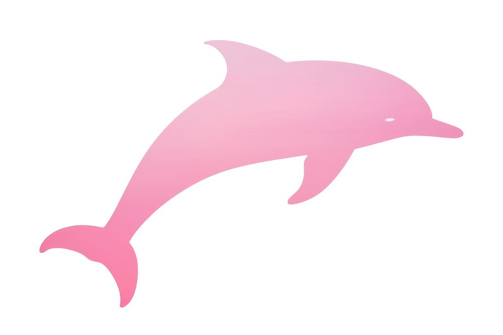 Dolphin minimalist form animal mammal fish.