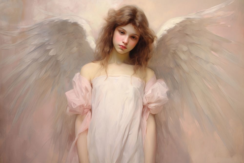 Angel standing painting adult spirituality.