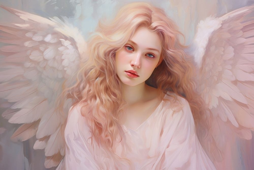 Angel painting adult spirituality.