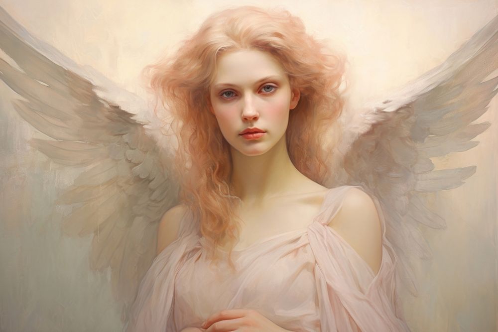 Angel standing painting adult spirituality.