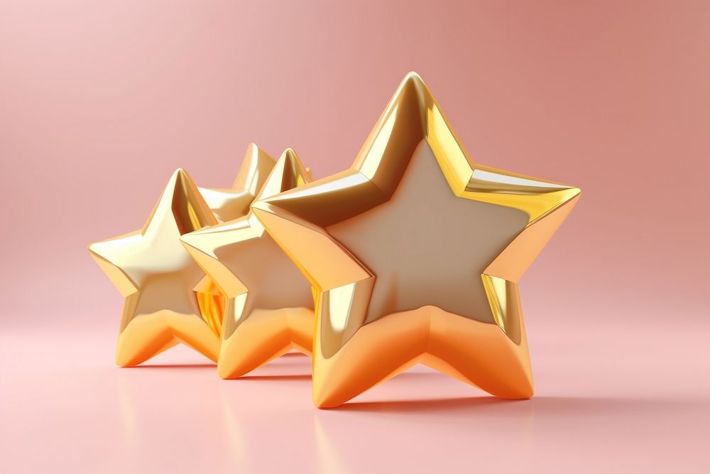  Yellow gold star celebration. AI generated Image by rawpixel.